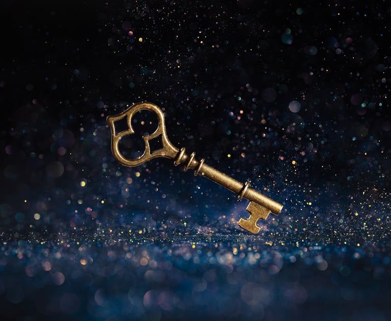 Golden skeleton key representing Turkish citizenship by investment and unlocking new opportunities