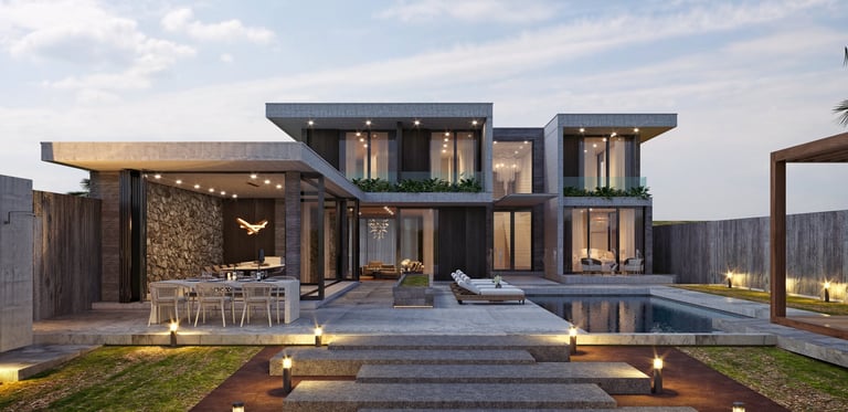 Luxury villa property in Turkey representing residence permit through property investment and real estate ownership for foreign buyers