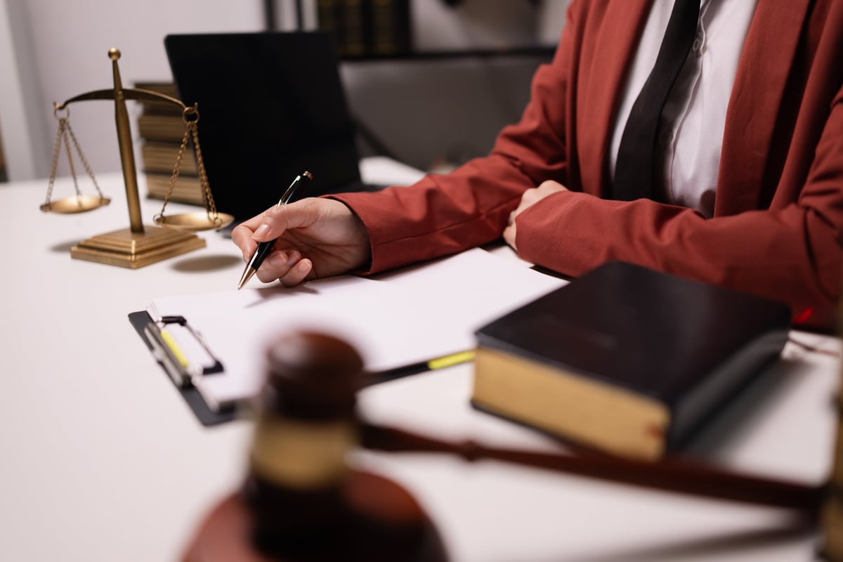 Lawyer reviewing immigration case documents for restriction code removal and entry restriction legal resolution in Turkey