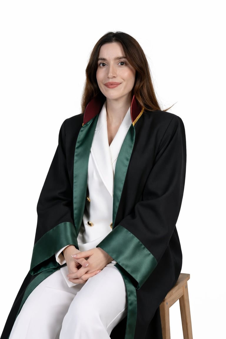 Attorney Merve Bayrak in professional attire